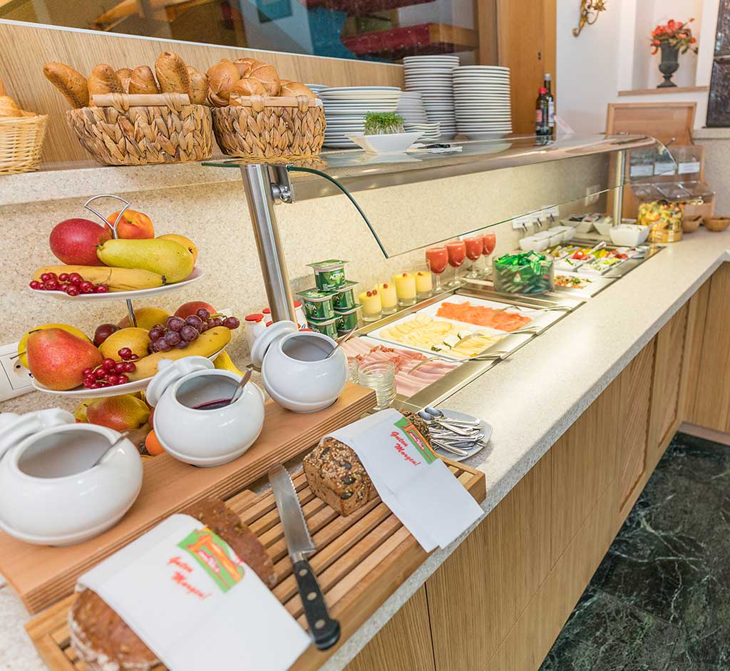 Breakfast buffet at Hotel Haus Arenberg Salzburg